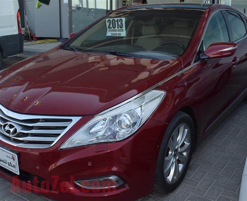 HYUNDAI AZERA- 2013- RED- 75 000 KM- GCC