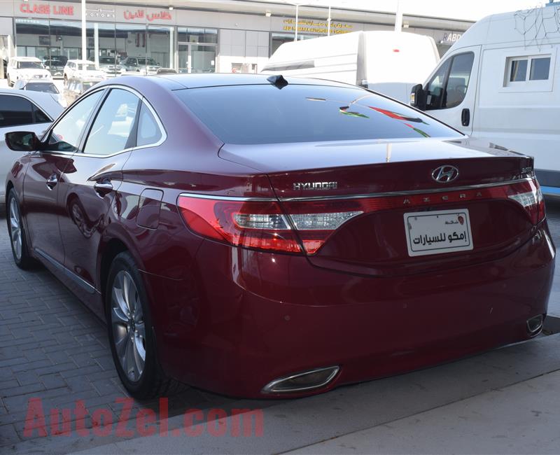 HYUNDAI AZERA- 2013- RED- 75 000 KM- GCC