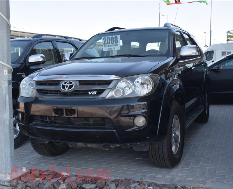 TOYOTA FORTUNER SR5- 2008- BLACK- 421 000 KM- GCC