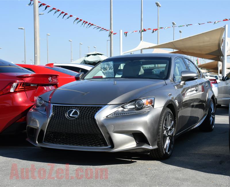 LEXUS IS200- 2016- GRAY- 53 000 MILES- AMERICAN SPECS