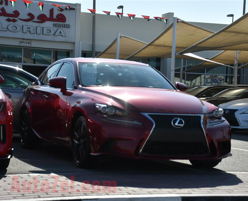 LEXUS IS250 F-SPORT- 2015- RED- 45 000 MILES- AMERICAN SPECS