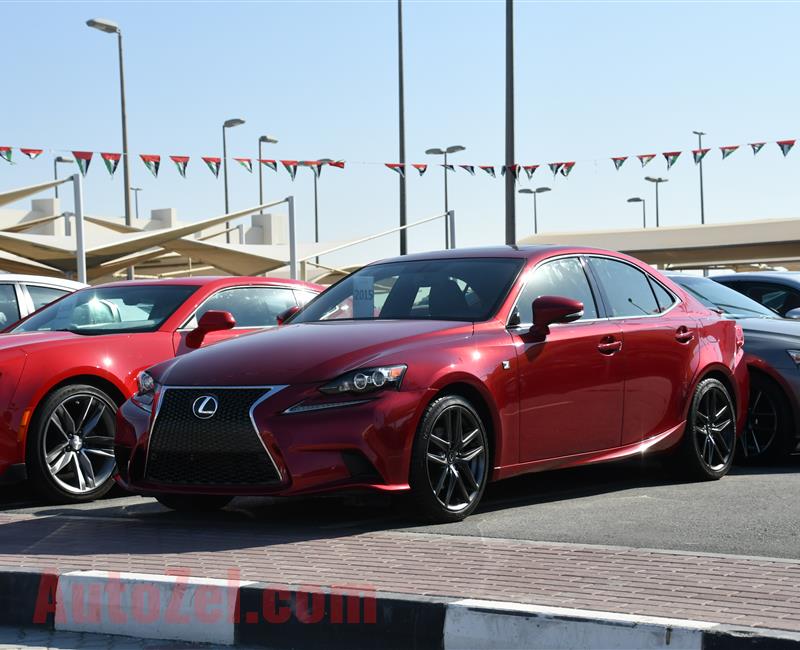 LEXUS IS250 F-SPORT- 2015- RED- 45 000 MILES- AMERICAN SPECS