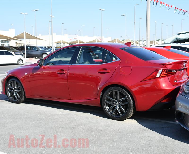 LEXUS IS250 F-SPORT- 2015- RED- 45 000 MILES- AMERICAN SPECS