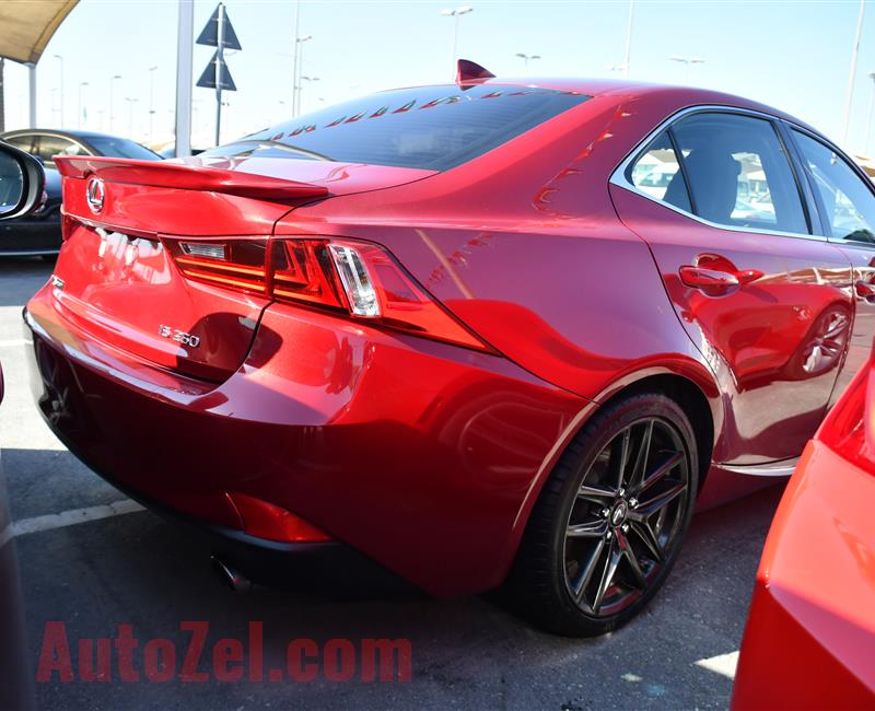 LEXUS IS250 F-SPORT- 2015- RED- 45 000 MILES- AMERICAN SPECS