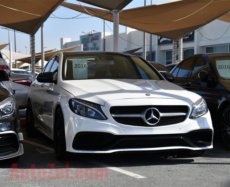 MERCEDES-BENZ C63- 2016- WHITE- 103 000 MILES- AMERICAN SPECS