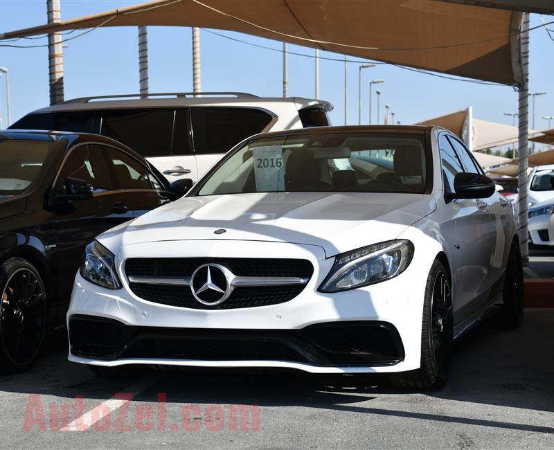 MERCEDES-BENZ C63- 2016- WHITE- 103 000 MILES- AMERICAN SPECS