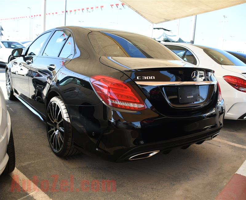 MERCEDES-BENZ C300- 2016- BLACK- 16 000 MILES- AMERICAN SPECS