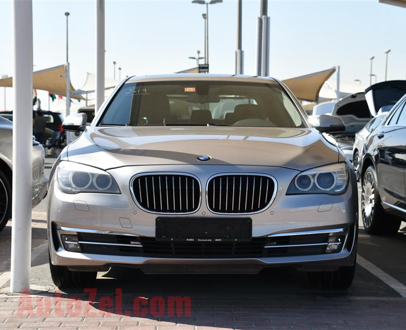 BMW 730Li- 2014- GOLD- 123 000 KM- GCC SPECS