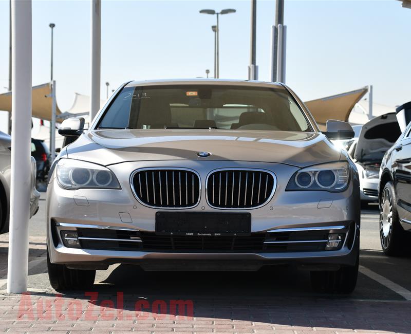 BMW 730Li- 2014- GOLD- 123 000 KM- GCC SPECS