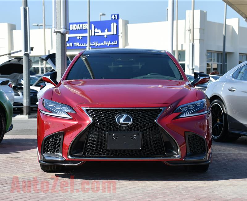 LEXUS LS500- 2019- RED- 1 400 KM- GCC SPECS