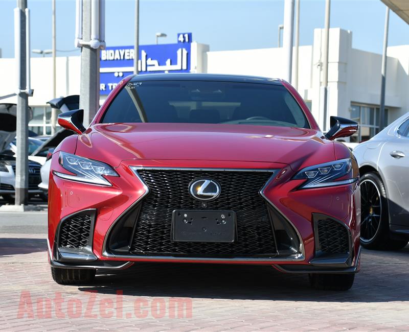 LEXUS LS500- 2019- RED- 1 400 KM- GCC SPECS