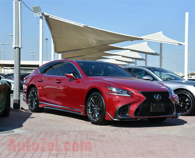 LEXUS LS500- 2019- RED- 1 400 KM- GCC SPECS