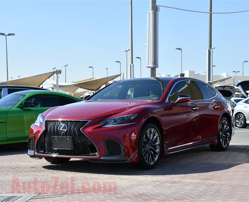 LEXUS LS500- 2019- RED- 1 400 KM- GCC SPECS