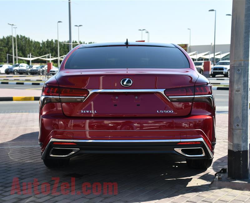 LEXUS LS500- 2019- RED- 1 400 KM- GCC SPECS