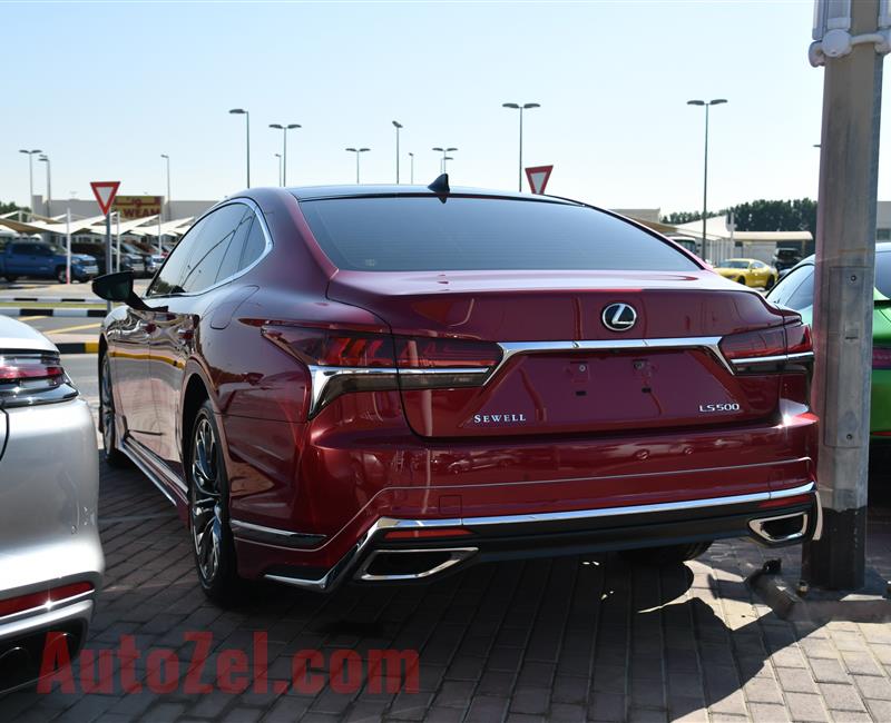 LEXUS LS500- 2019- RED- 1 400 KM- GCC SPECS