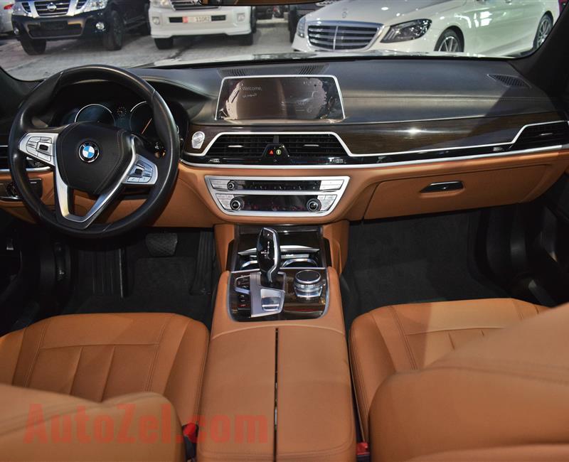 BMW 730Li- 2017- BLACK- 60 000 KM- GCC