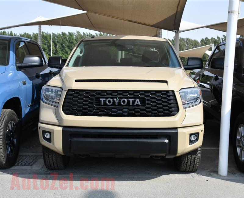 TOYOTA TUNDRA TRD SR5- 2018- BEIGE- 35 000 MILEAGE- AMERICAN SPECS