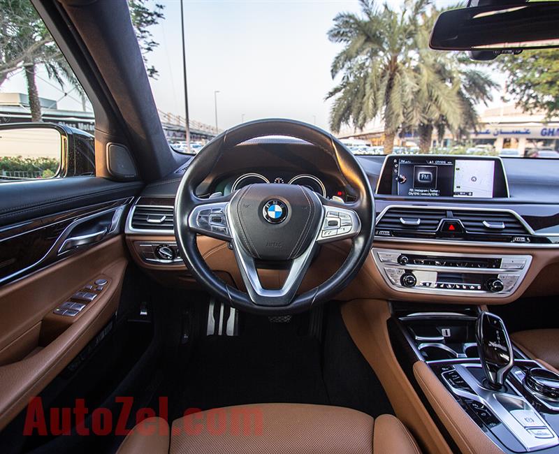 BMW 740Li- 2016- BLACK- 73 840 KM- GCC SPECS