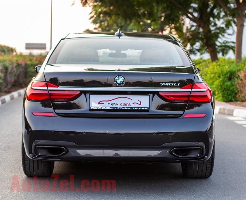 BMW 740Li- 2016- BLACK- 73 840 KM- GCC SPECS