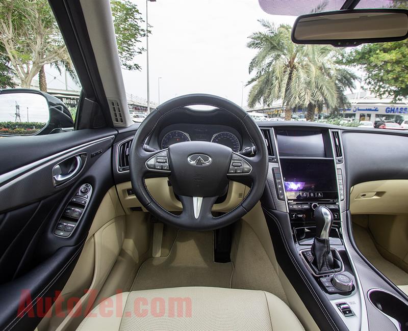 INFINITI Q50- 2016- BLACK- 110 817 KM- GCC SPECS
