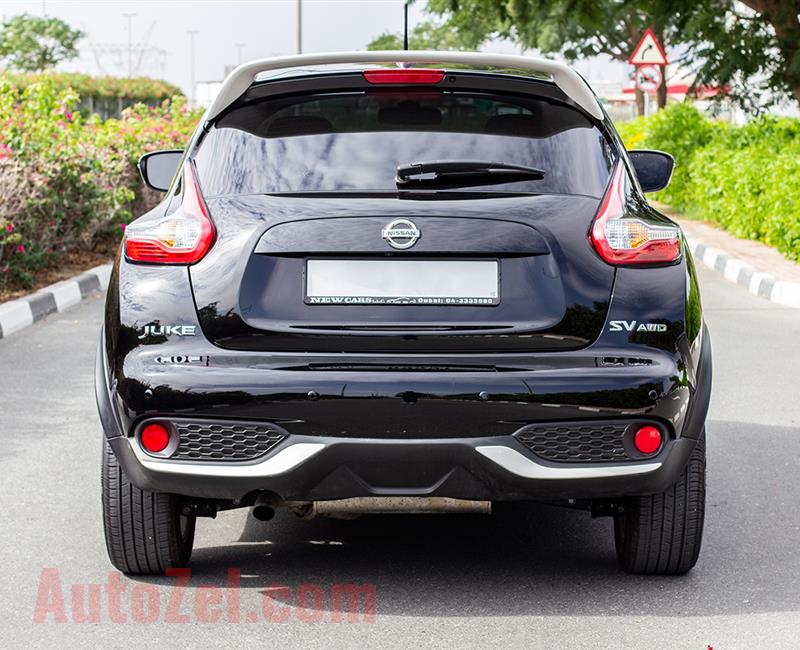 NISSAN JUKE- 2017- BLACK- ASSIST AND FACILITY IN DOWN PAYMENT- 825 AED/MONTHLY- 1 YEAR WARRANTY