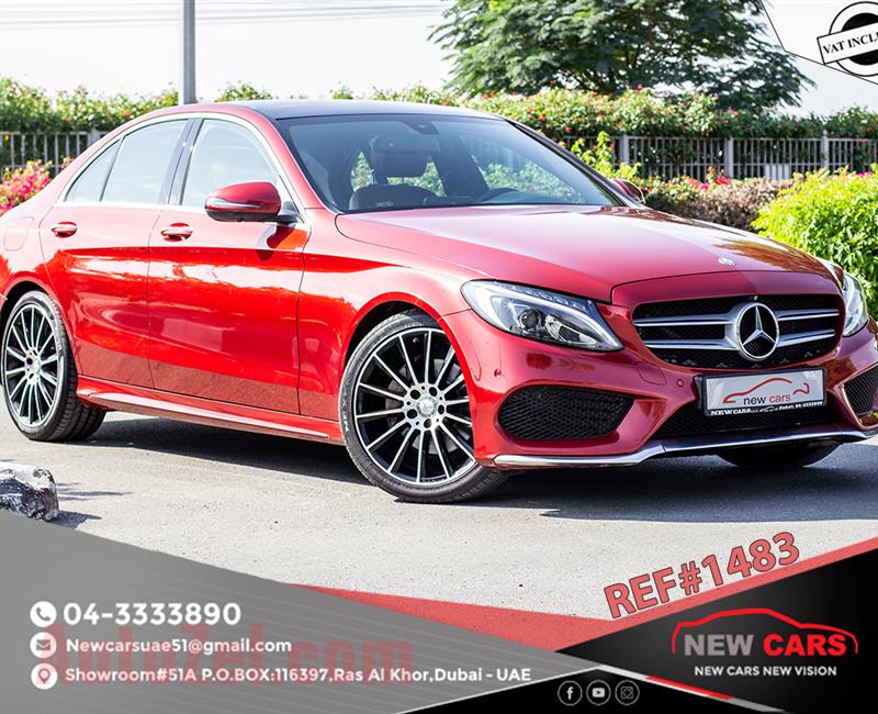 MERCEDES-BENZ C200- 2016-ASSIST AND FACILITY IN DOWN PAYMENT- 1365 AED/MONTHLY- 1 YEAR WARRANTY