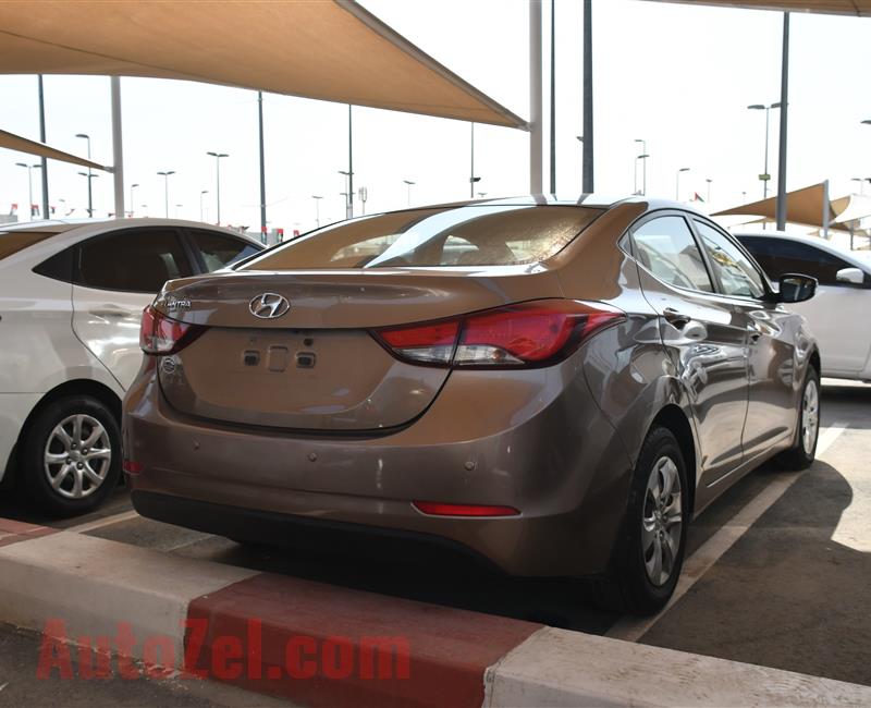 HYUNDAI ELANTRA- 2015- BROWN- 1 100 KM- GCC SPECS