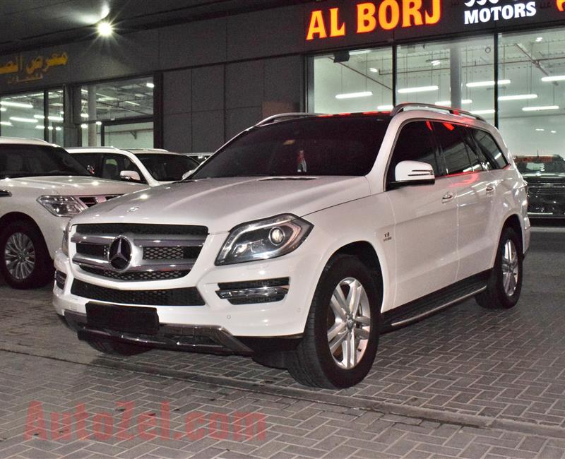 MERCEDES-BENZ GL500 FULL OPTION- 2014- WHITE- 130 000 KM- GCC