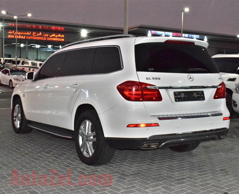 MERCEDES-BENZ GL500 FULL OPTION- 2014- WHITE- 130 000 KM- GCC