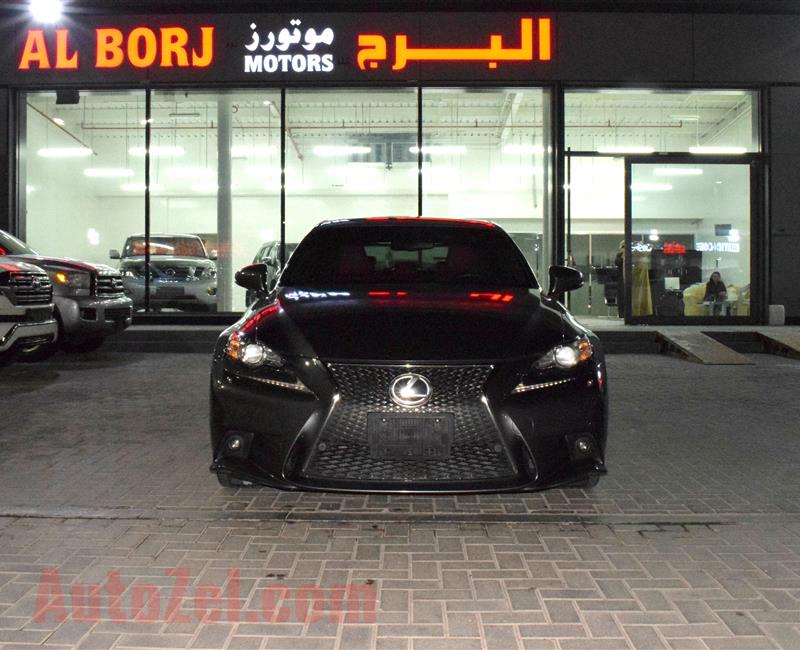 LEXUS IS250- 2015- BLACK- 112 000 KM- GCC