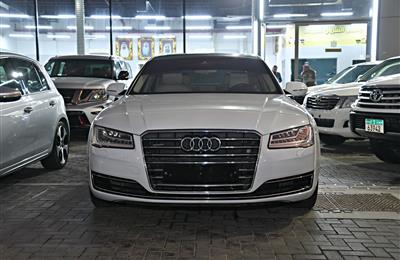 AUDI A8 L MODEL 2015 - WHITE - 89,000 KM - V8 - GCC 