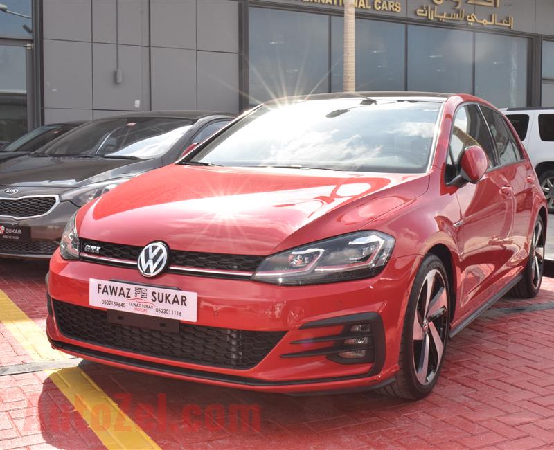 VOLKSWAGEN GTI- 2018- RED- 47 000 KM- GCC