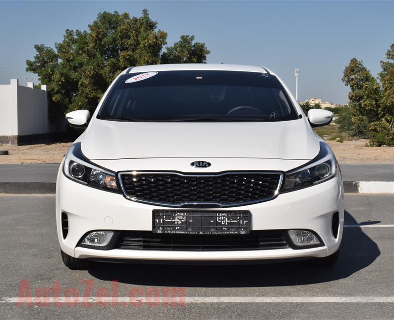 KIA CERATO- 2017- WHITE- 55 000 KM- GCC