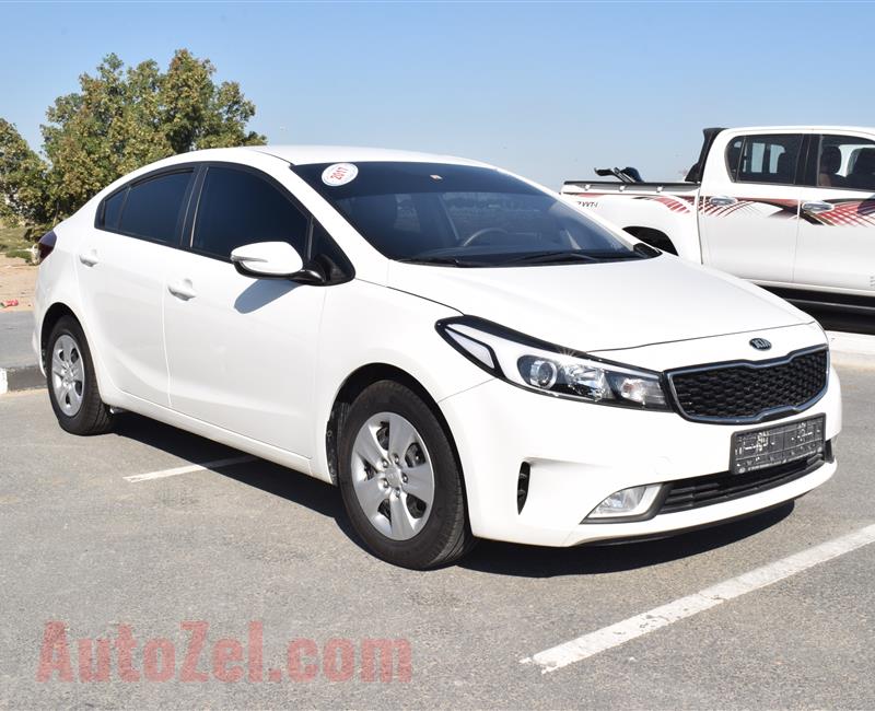 KIA CERATO- 2017- WHITE- 55 000 KM- GCC