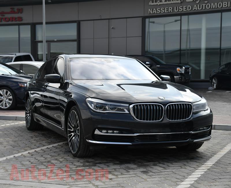 BMW 750 LI MODEL 2016 - BROWN - 50000 KM - V8 - GCC 