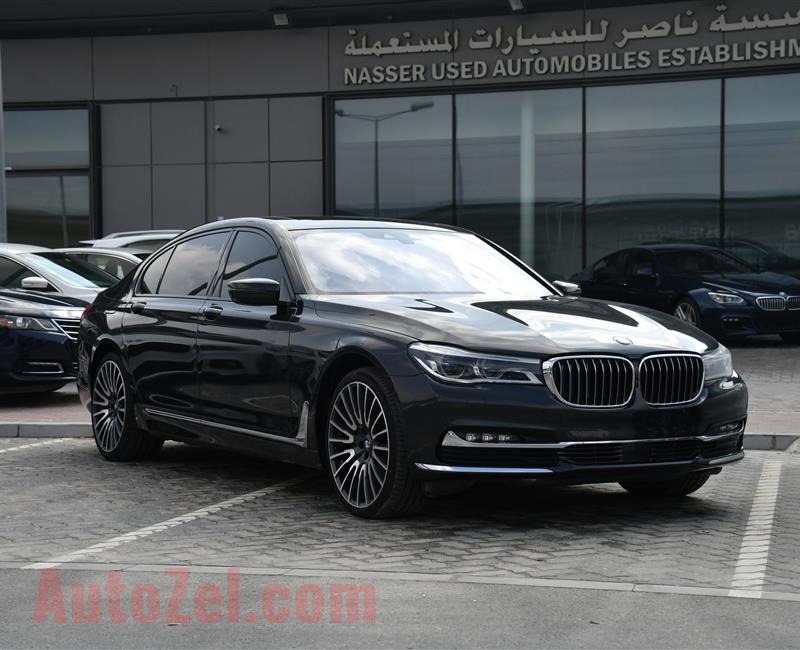 BMW 750 LI MODEL 2016 - BROWN - 50000 KM - V8 - GCC 