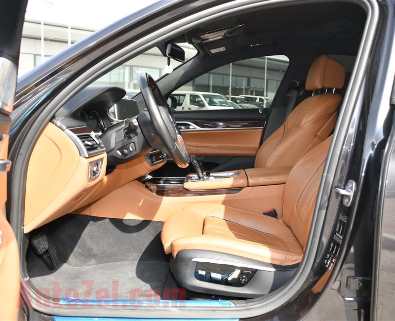 BMW 750 LI MODEL 2016 - BROWN - 50000 KM - V8 - GCC 