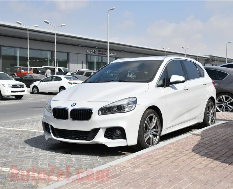 BMW 218i  ( NUM 1 - FULLOPTION )  -  MODEL 2016 - WHITE - 102000 KM - V4 - GCC 