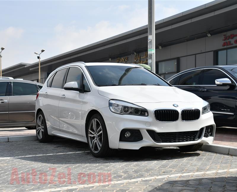 BMW 218i  ( NUM 1 - FULLOPTION )  -  MODEL 2016 - WHITE - 102000 KM - V4 - GCC 