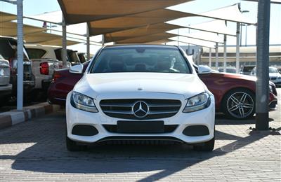 MERCEDES-BENZ C200- 2017- WHITE- 54 000 KM- GCC