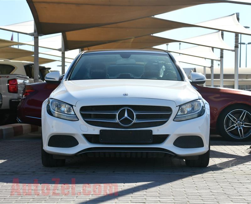 MERCEDES-BENZ C200- 2017- WHITE- 54 000 KM- GCC