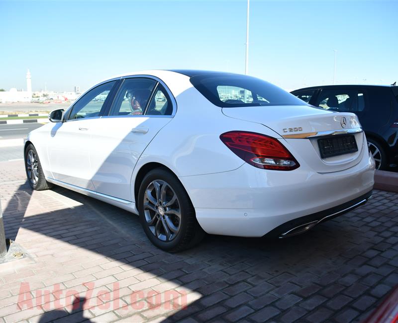 MERCEDES-BENZ C200- 2017- WHITE- 54 000 KM- GCC