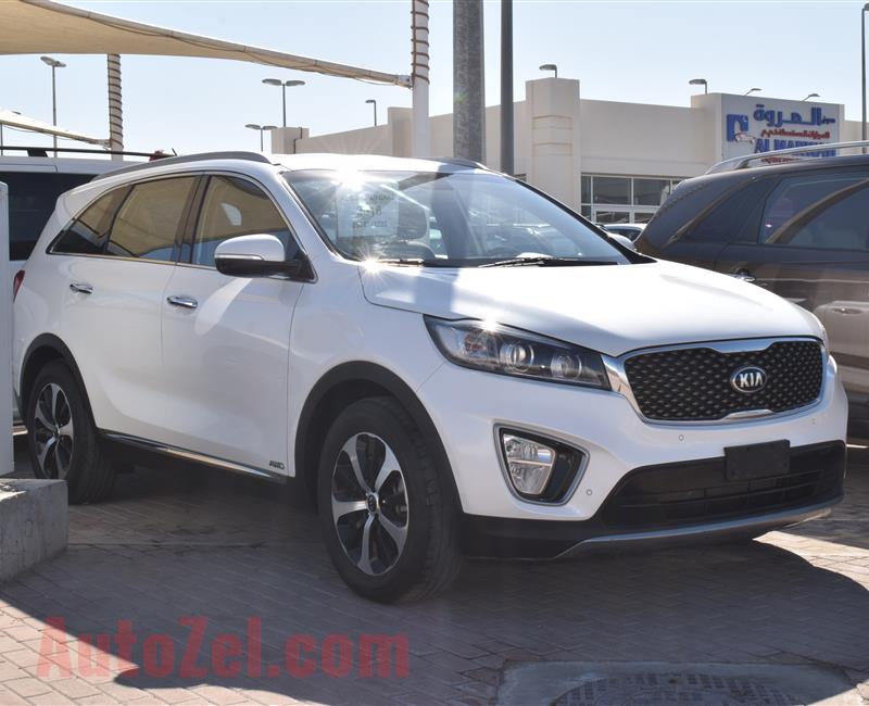 KIA SORENTO MODEL 2016 - WHITE - 125,000 KM - V6 - GCC 