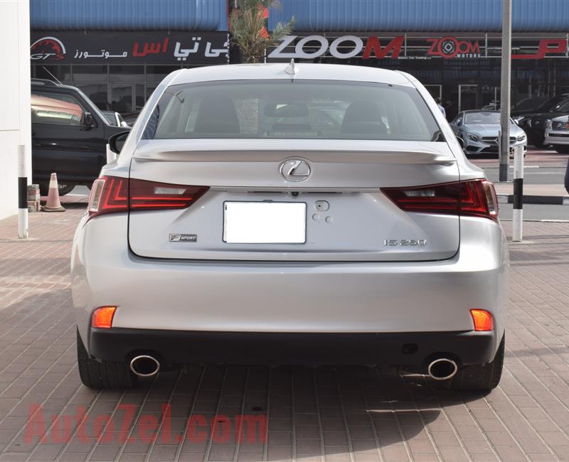 LEXUS IS250- 2015- SILVER- 30 000 KM- US SPECS