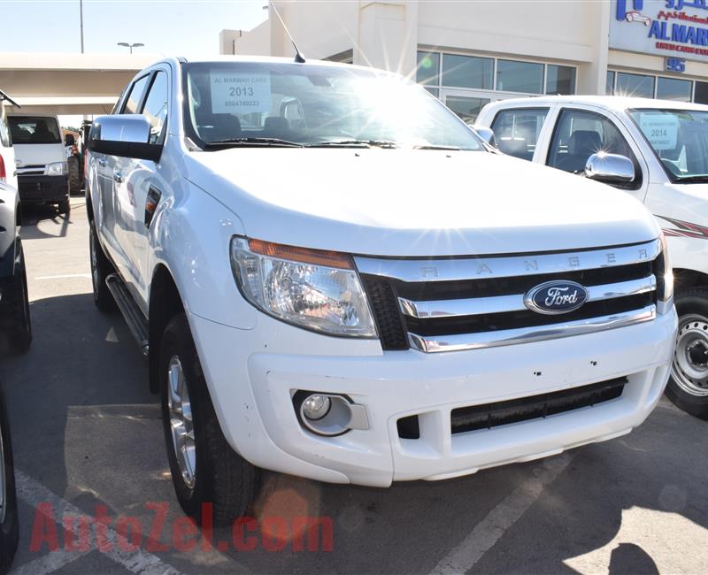 FORD RANGER  XLT MODEL 2013 - WHITE - 204,000 KM - V6 - GCC 