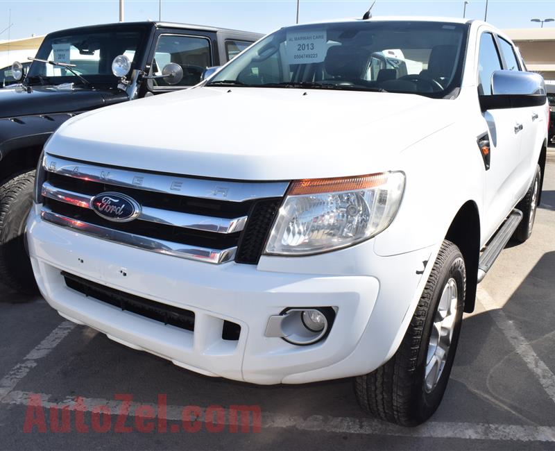 FORD RANGER  XLT MODEL 2013 - WHITE - 204,000 KM - V6 - GCC 