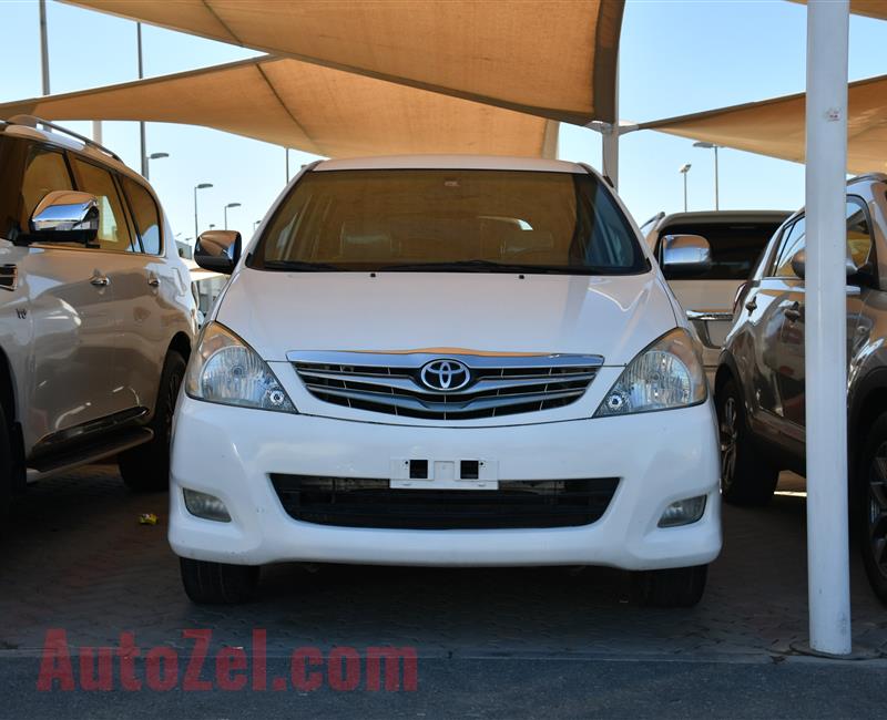 TOYOTA INNOVA- 2010- WHITE- 172 000 KM- GCC