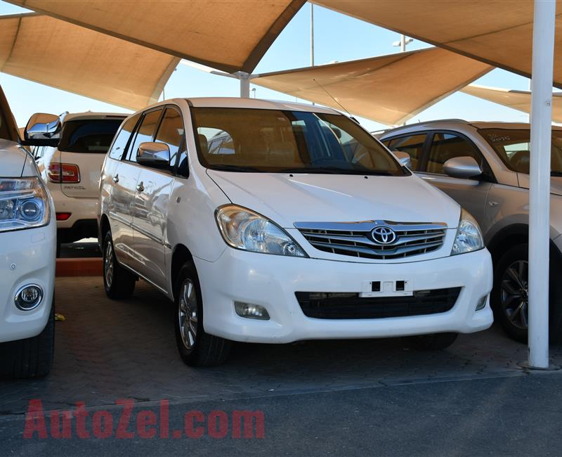 TOYOTA INNOVA- 2010- WHITE- 172 000 KM- GCC