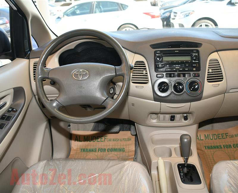 TOYOTA INNOVA- 2010- WHITE- 172 000 KM- GCC