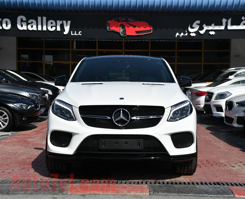 MERCEDES-BENZ GLE43- 2019- WHITE- GCC SPECS- BROWN INTERIOR COLOR